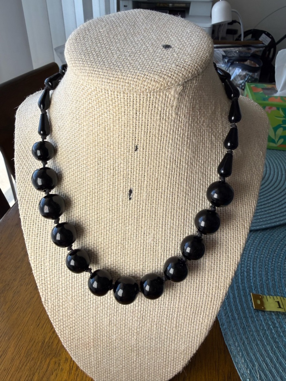 Black Beaded Necklace - Women's Jewelry